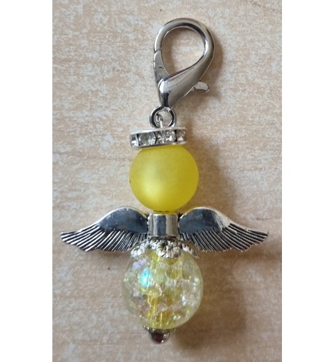 Perlen Engel transparent/gelb