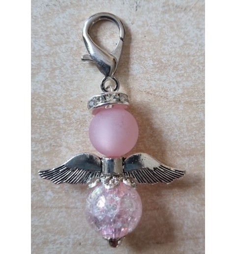 Perlen Engel transparent/rosa