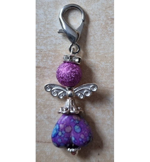 Herz Perlen Engel violette/bunt