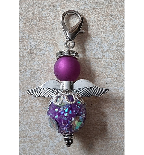 Perlen Engel glitzer/Herz violette