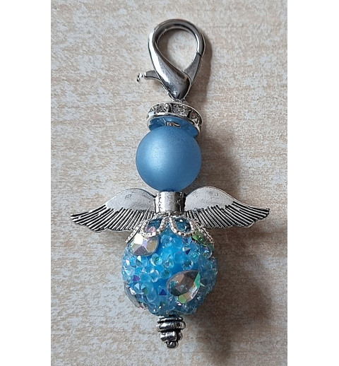 Perlen Engel glitzer/Herz türkis