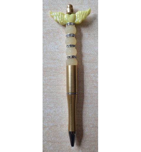 Kugelschreiber mit Flügel gelb
