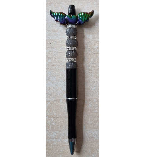 Kugelschreiber mit Flügel schwarz