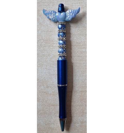 Kugelschreiber mit Flügel blau