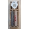 Kerzen Set " Kleines Dankeschön " grau/creme