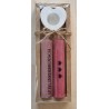 Kerzen Set " Lieblingsmensch " altrosa/pink