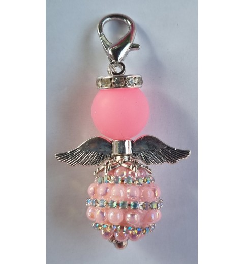 Perlen Engel Glitzer/Stass rosa