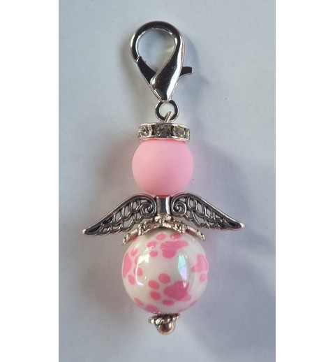 Perlen Engel mit Pfoten rosa