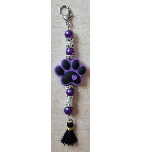 Schlüsselanhänger Pfote violette