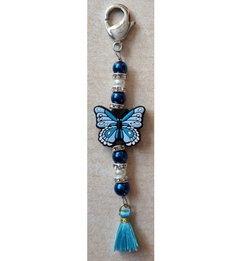 Schlüsselanhänger Schmetterling blau