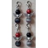 Strassperlen Engeli rot/silber/bunt