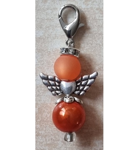 Katzenaugen-Perlen Engel orange
