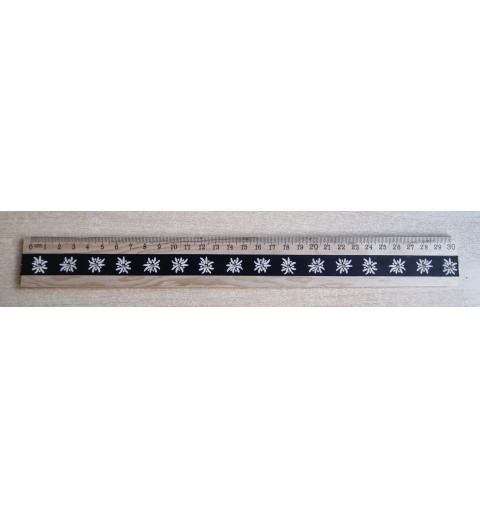 Holz Lineal Edelweiss schwarz