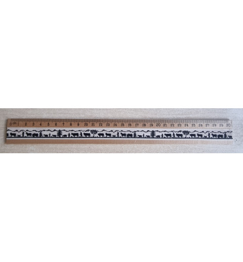 Holz Lineal Alpaufzug creme