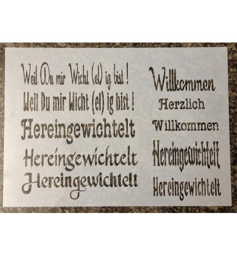 Schablone  " Du bist mir Wicht(el)ig"