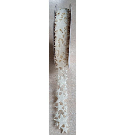 Filzband Sterne creme