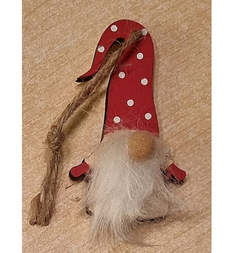 Holz Wichtel rot
