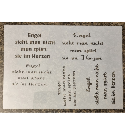 Schablone " Engel sieht man nicht...."