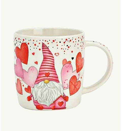 Tasse Wichtel/Herzen pink/rosa