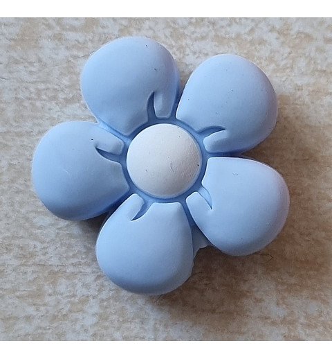 Silikon Blumen Perle hellblau