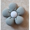 Silikon Blumen Perle grau