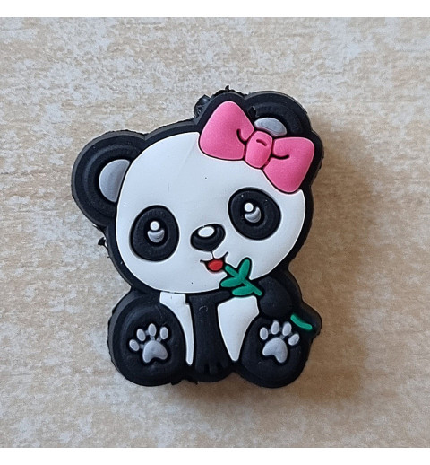 Silikon Panda Perle pinke Masche