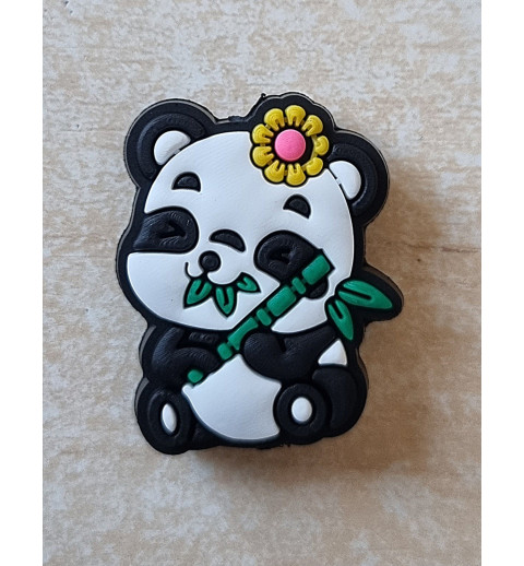 Silikon Panda Perle gelbe Blume
