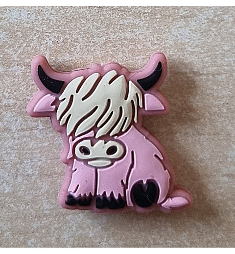 Silikon Hochlandrind Perle rosa