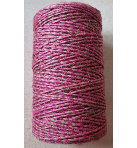 Juteband pink/beige