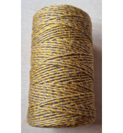 Juteband gelb/beige