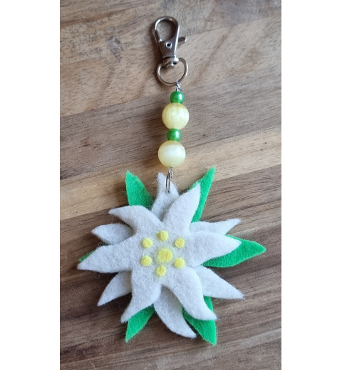 Schlüsselanhänger Filz Edelweiss