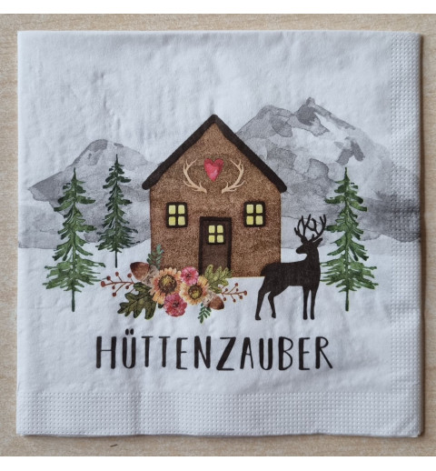 Serviette  Hüttenzauber