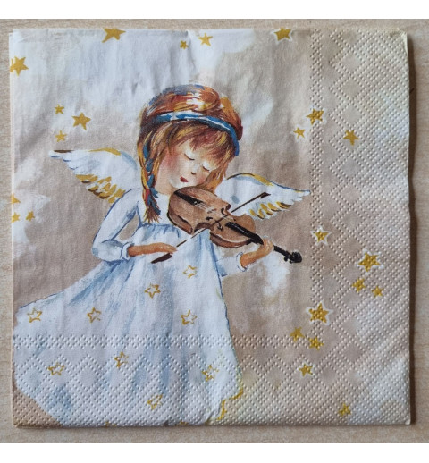 Serviette Engel mit Geige