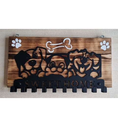 Garderobe geflammt drei Hunde/Sweet Home