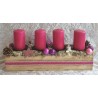 Adventsgesteck pink