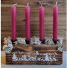 Adventsgesteck Alpenfeeling weinrot