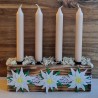 Adventsgesteck Edelweiss beige