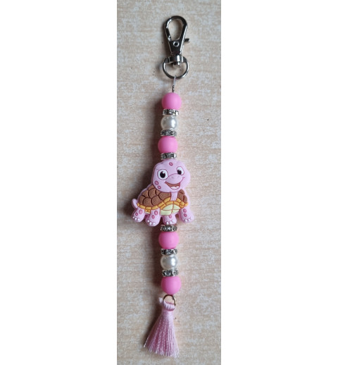 Schlüsselanhänger Schildkröte rosa