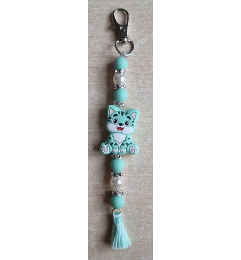 Schlüsselanhänger Katze mint
