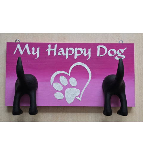 Leinenparkplatz "My Happy Dog " pink/rosa