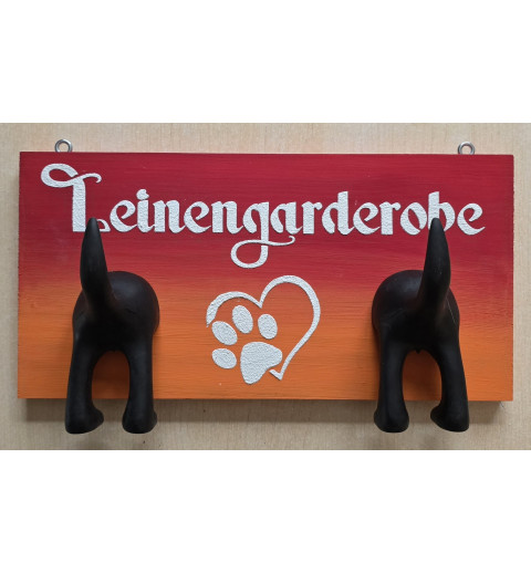 Leinengarderobe rot/orange