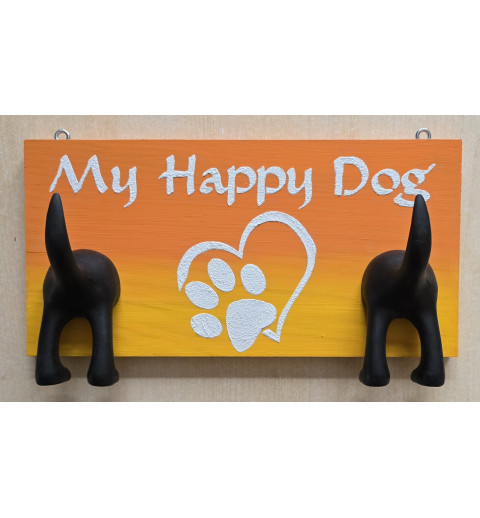 Leinenparkplatz " My Happy Dog "  gelb/orange