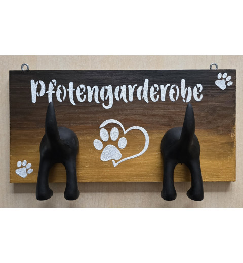 Pfotengarderobe   braun/gold
