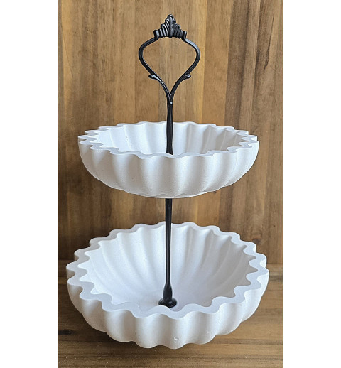 Etagere weiss/schwarz