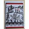 Karte neutral Alpenfeeling schwarz/weiss/rot