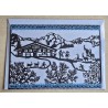 Karte neutral Alpenfeeling schwarz/weiss/hellblau