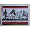 Karte neutral Alpenfeeling schwarz/weiss/rot