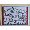 Karte neutral Alpenfeeling schwarz/weiss/rot