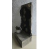 Schild stehend mit Metall Hund und Leds