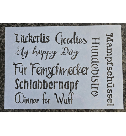 Schablone " Läckerlis........"